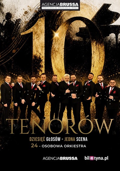 Plakat wydarzenia 10 głosów, jedna scena - koncert 10 Tenorów